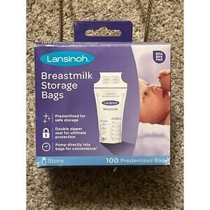 LASINOH Breastmilk Storage Bags Breast Pump 100 Bags NEW